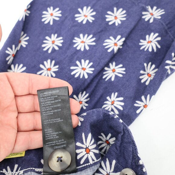 anthropologie pants Women's 25 Maeve The Colette Floral Crop Wide Leg Cotton - Picture 12 of 12